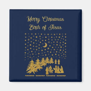 Imán Navidades religiosos, nacimiento de Jesús