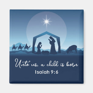 Imán Navidades religiosos Natividad Escena cristiana az