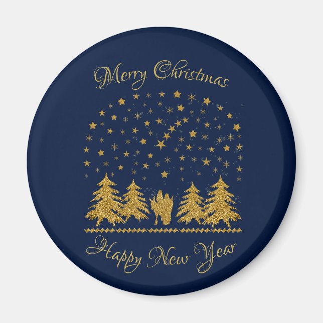 Imán Navidades religiosos Virgen María, San José, Jesús (Frente)