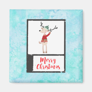 Imán Navidades Renos En Un Feo Sudor De Whimsical