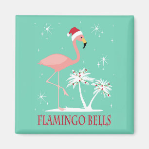 IMÁN NAVIDADES RETRO DE VINTAGE MODERNOS FLAMINGO