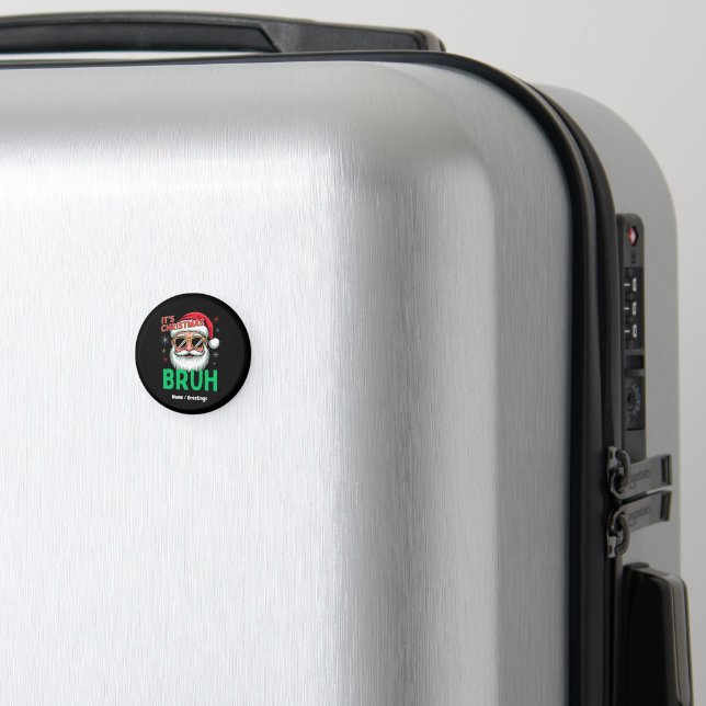 Imán Navidades retro Santa Meme navidad graciosa (In Situ (Equipaje))