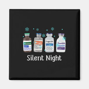 Imán Navidades Retro Silenciosos De Enfermeras Icu Inte