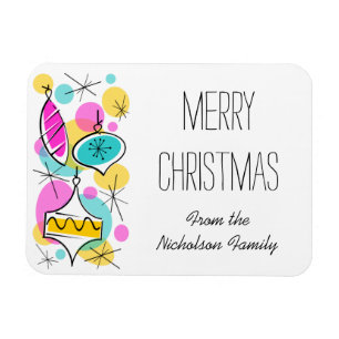 Imán Navidades Retro Tree Baubles Side flexibles