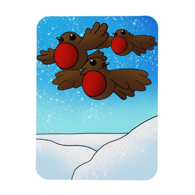 Imán Navidades Robin Birds Magnet (Vertical)