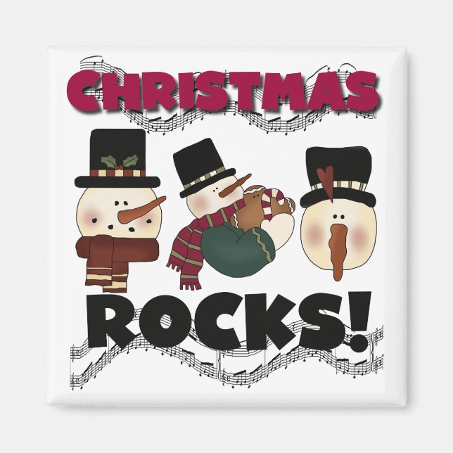 Imán Navidades Rocks camisetas y regalos (Frente)