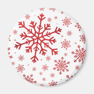 Imán Navidades rojos bonitos serpentean sobre blanco in