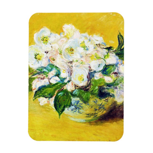 Imán Navidades Rosas Claude Monet flores pintura floral (Vertical)