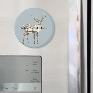 Imán Navidades Rustic Deer Pine Green