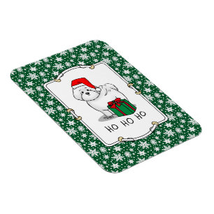 Imán Navidades Santa Bichon Frise Dog Cute