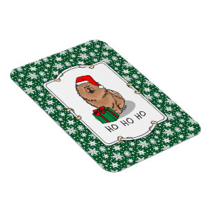 Imán Navidades Santa Chow Chow Dog (canela) Cute