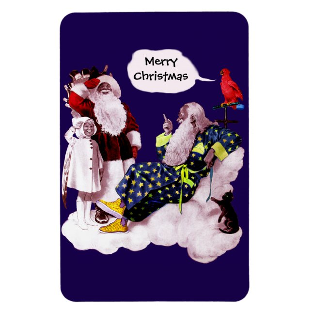 Imán NAVIDADES SANTA CLAUS, Fiesta DE PEQUEÑOS ANGEL Y  (Vertical)