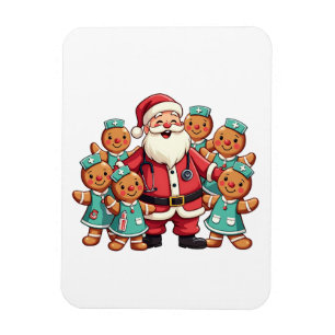 Imán Navidades Santa Claus Gingerbread Enfermeras