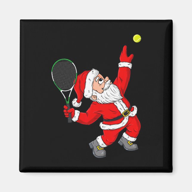 Imán Navidades Santa Claus Tennis Fun Boys Chicas Niños (Frente)