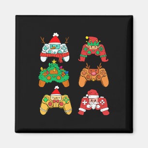 Imán Navidades Santa Elf Gaming Controllers Gamer Xmas