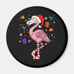 Imán Navidades Santa Flamingo Lover Funny Classic