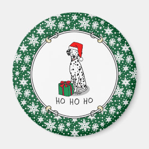 Imán Navidades Santa Hat Dalmatian Dog (negro 1) Divers