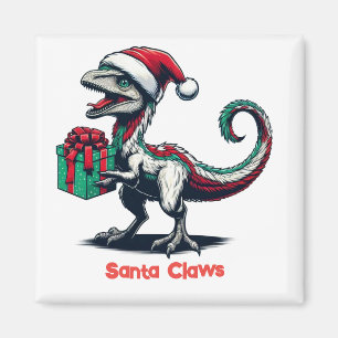 Imán Navidades Santa hat raptor