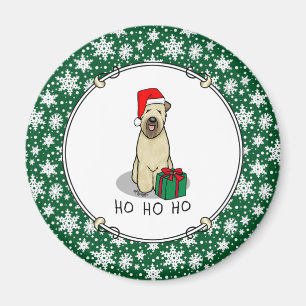 Imán Navidades Santa Wheaten Terrier (trigo 1b2)