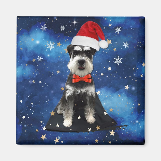 Imán Navidades Schnauzer (Frente)