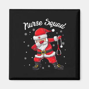 Imán Navidades Scrub Tops Women Dabbing Santa Scrubs Nu