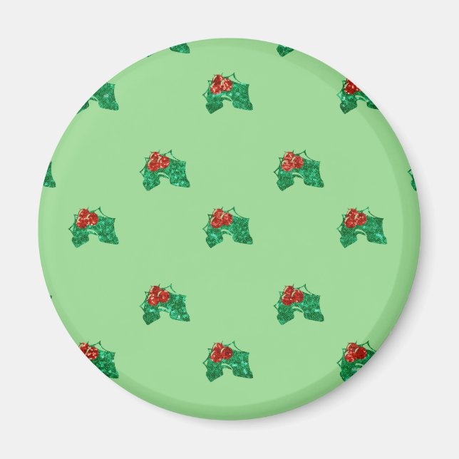 Imán navidades secuenciales Holly (Frente)