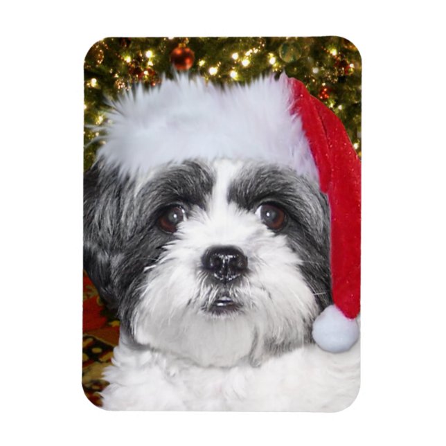 Imán Navidades Shih Tzu Dog (Vertical)