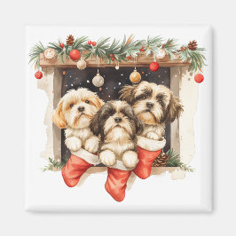 Imán Navidades Shih Tzu Dogs