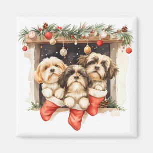 Imán Navidades Shih Tzu Dogs