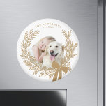 Imán Navidades simples de Golden Brown foto de Wreath<br><div class="desc">Magnate fotográfico de vacaciones con Navidades simples coronó. Para una personalización más avanzada de este diseño,  haga clic en el BOTÓN HERRAMIENTA DE DISEÑO de arriba.</div>