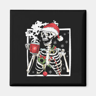 Imán Navidades Skeleton con Cof sonriente