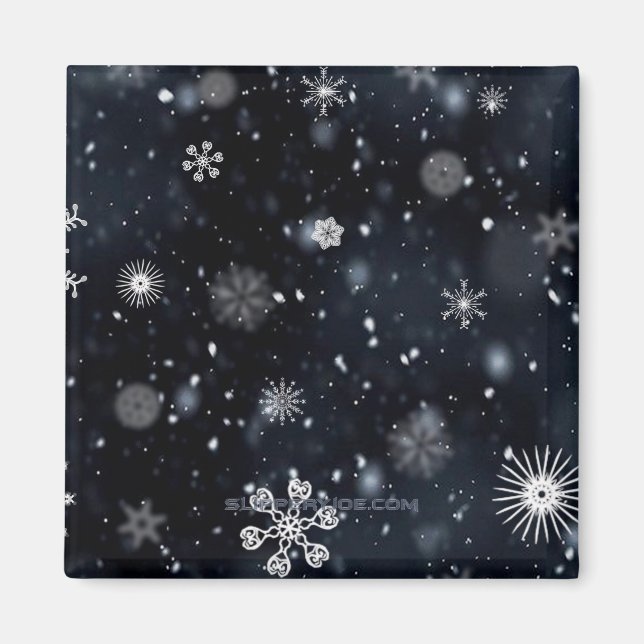 Imán Navidades SlipperyJoe cayendo varios tamaños de fo (Frente)