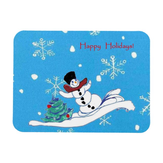 Imán Navidades Snowman Holiday Flex Magnet (Horizontal)