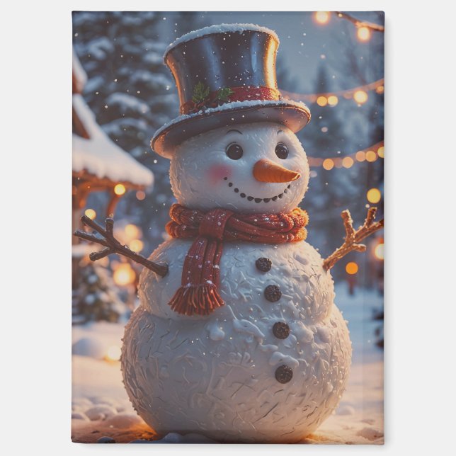 Imán Navidades Snowman Magnet (Anverso)