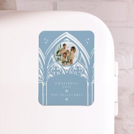 Imán Navidades Snowy Gothic Winter Fairytale Foto