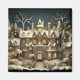 Imán Navidades Snowy Manor Storybook Wonderland