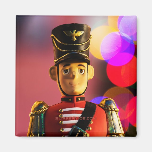 Imán Navidades soldado de juguete figurine SlipperyJoe  (Frente)