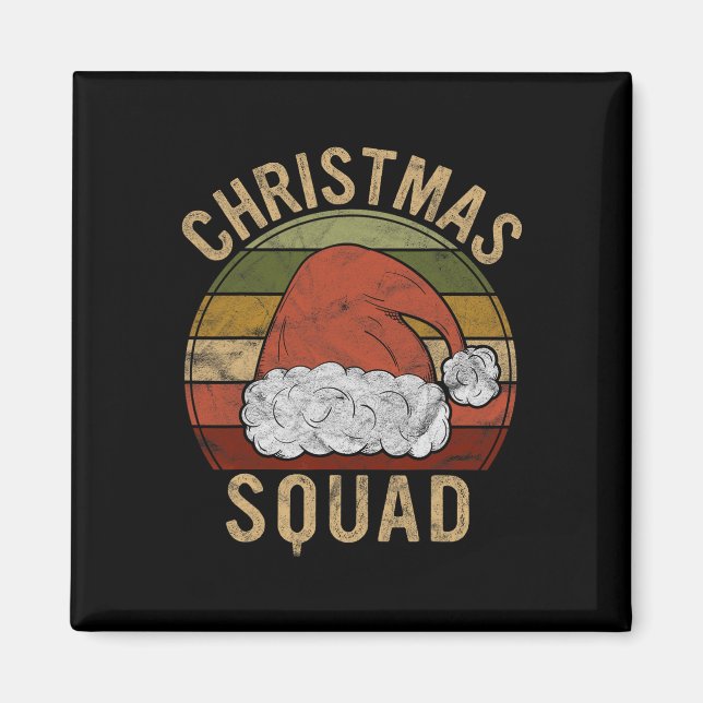 Imán Navidades Squad Costume Gift Santa Mating Familia (Frente)
