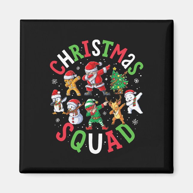 Imán Navidades Squad Santa Dabbing Elf (Frente)
