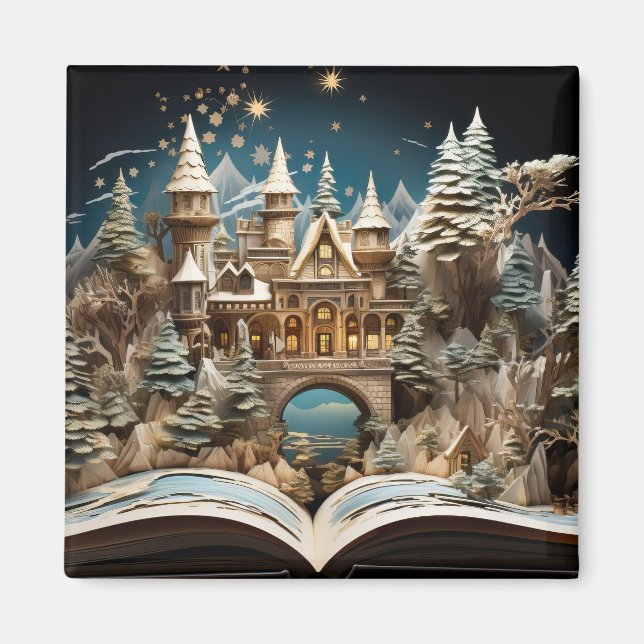 Imán Navidades Storybook Castle Pop-Up Wonderland (Frente)