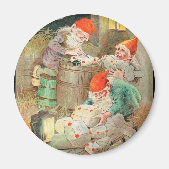 Imán Navidades suecos Santa (por Jenny Nyström) (Frente)