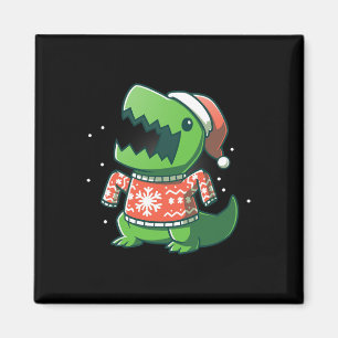 Imán Navidades T-Rex divertidos Dinosaurio Ugly Saurus