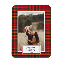 Imán Navidades Tartan Plaid Family Name Year