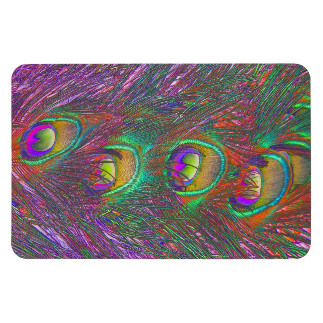 Imán Navidades Tinsel Peacock Feathers (Horizontal)