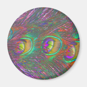 Imán Navidades Tinsel Peacock Feathers Magnet