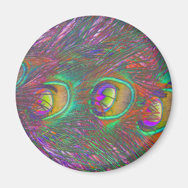 Imán Navidades Tinsel Peacock Feathers Magnet (Frente)