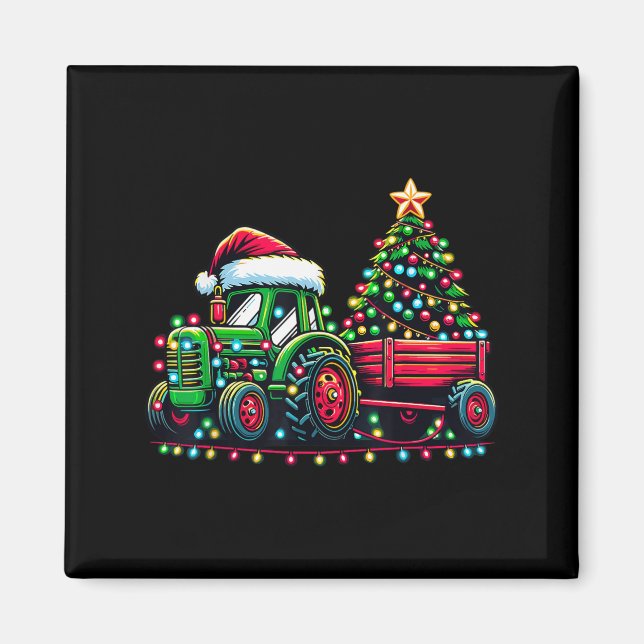 Imán Navidades Tractor Boys Santa Xmas Farm Truck (Frente)
