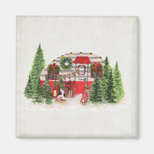 Imán Navidades Trailer Camper Outdoorsy Tema