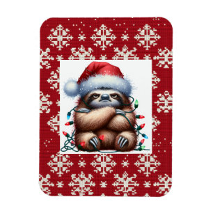 Imán Navidades traviesos iluminan Sloth