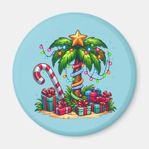 Imán Navidades tropicales arbol de palmas de vacaciones